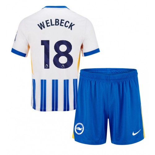 Brighton Danny Welbeck #18 Domaci Dres za djecu 2024-25 Kratak Rukav (+ Kratke hlače)